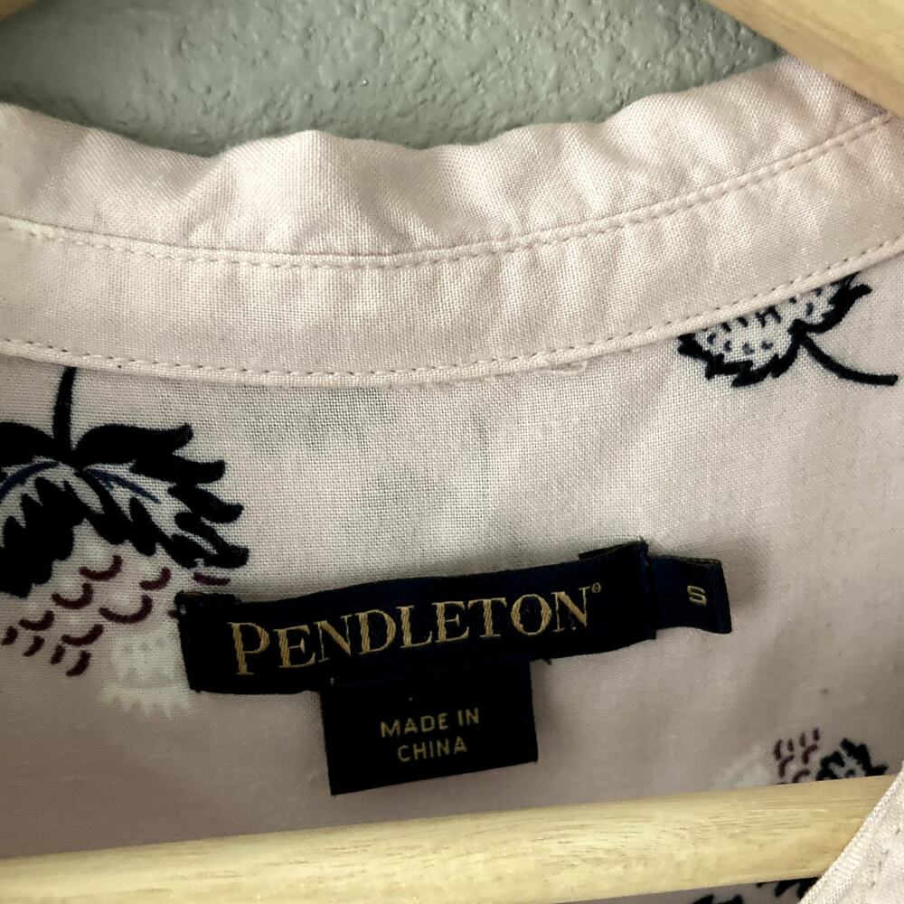 Pendleton Printed Short Sleeve Button Front Blous… - image 3